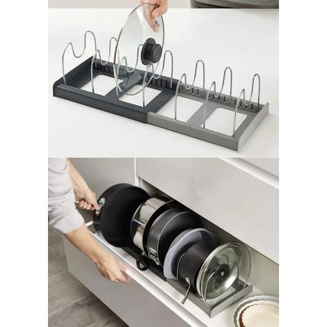 Organisateur de casseroles – Rangement d’armoire – Gain de place – Cuisine (1/5)