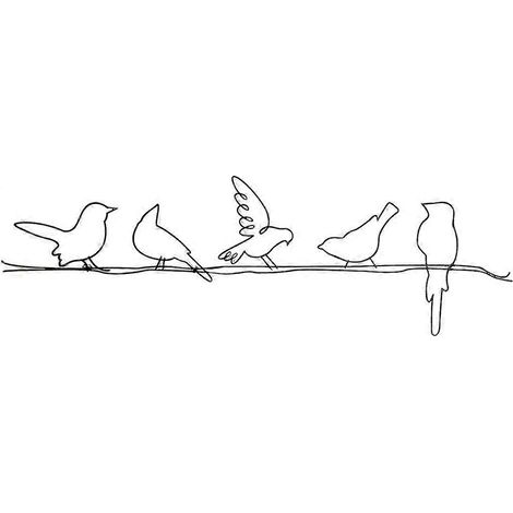 Wanddekoration aus Metall in Vogelform an Draht - Vogelanhänger aus Draht (1/5)