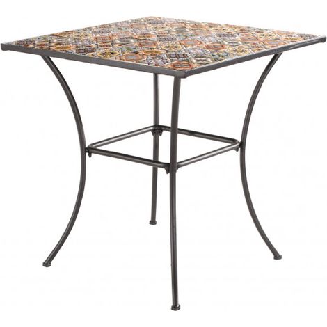 Tavolo Quadrato 80X80 Mosaico Flower H.75 - Biacchi Ettore (1/2)