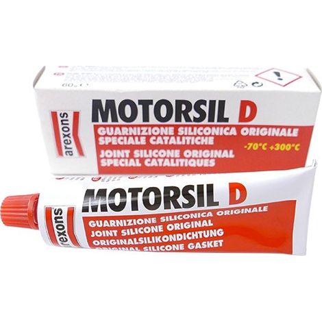 Pâte à joint silicone catalytique rouge – Température -70 à +300°C – Résistant à l'eau, essence et huiles – Tube 60 g