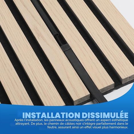 Cable duct for acoustic panels, black flexible cable duct 12 mm wide, semicircle shape, self-adhesive, cable change without disassembly, accessories (1/3)