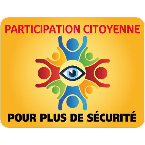 Panneau PARTICIPATION CITOYENNE POUR PLUS DE SECURITE (PC012) - 650 x 500 mm