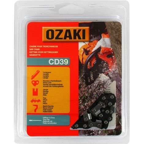 Chaîne De Tronçonneuse Ozaki Semi Carrée: .3/8" Lp .050 (1,3Mm) 33 Entraîneurs (1/2)