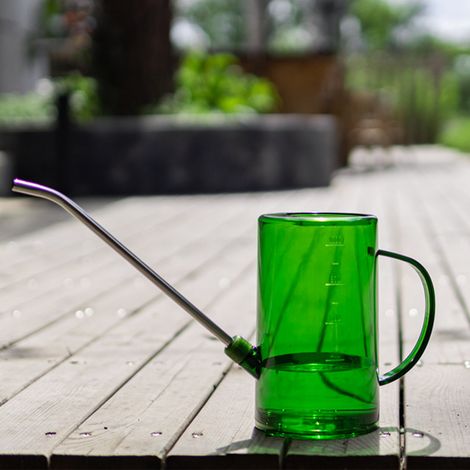 Arrosoir 1L en PP entièrement transparent pour plantes d'intérieur, avec long bec verseur, idéal pour le jardin. (1/5)