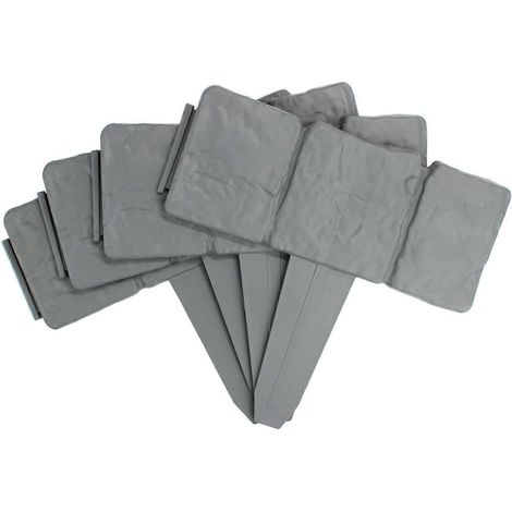 Bordure de pelouse effet pierre grise de 2,5 mètres Bordure de plantes Bordure de jardin pavée Massif de fleurs et gazon 10 pièces (2,5 m) (1/5)