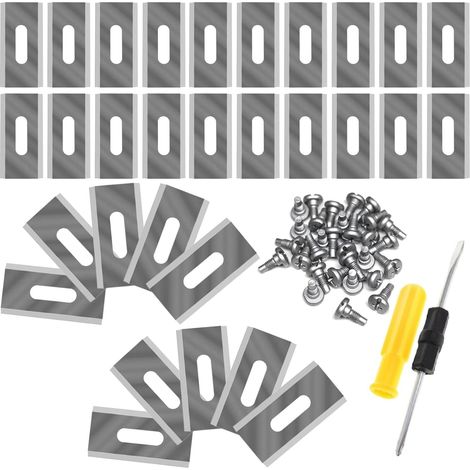 30 Pièces Lame Robot Tondeuses Avec Vis, Lames de Rechange en titane, Lame Tondeuse Robustes Et Pointues, Remplacement Facile,avec les Lames de Tondeuse Husqvarna, McCulloch, Flymo (Argent)