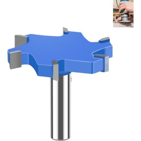 Raboteuse à panneaux - Raboteuse CNC - Diamètre de la tige : 1/2 pouce - Raboteuse à six cannelures - Pour le rabotage du bois massif et du MDF - 65 x 10 mm (1/5)