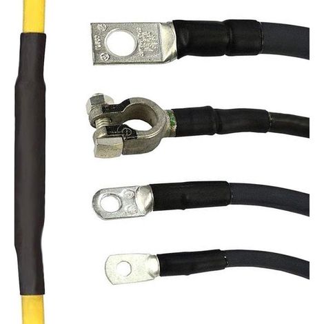 Tubo termorretráctil，625 piezas，Surtido de terminales de cable，Funda termorretráctil，Negro，8 tamaños，Bridas para cables，Zócalo de soldadura (1/4)