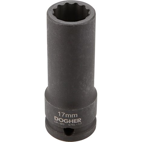 Dogher 576L-19 VASO IMPACTO CrMo BI-HEX LARGO 1/2-19MM
