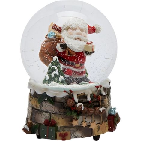 Sfera d'acqua con Babbo Natale e carillon per decorazioni natalizie -Con regalo (1/5)