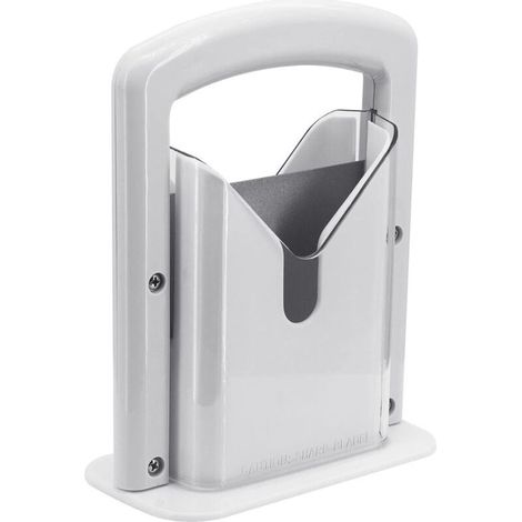 Trancheuse à bagel pour bagel - Outil de coupe auxiliaire pour outils de cuisine et gadgets - Plastique + acier inoxydable - Blanc (1/5)