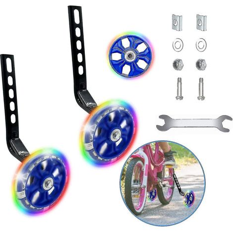 Roues stabilisatrices universelles pour vélo enfant, compatibles avec tous les vélos de 12 à 20 pouces. (1/5)