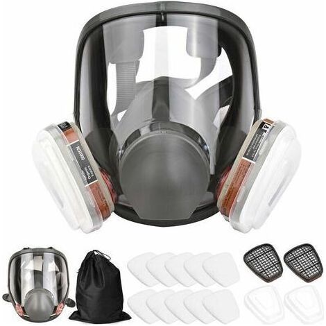 Vollgesichts-Gasmaske Modell 6800 mit Filterpatrone Nr. 3 + 20 Partikelfiltern (1/5)