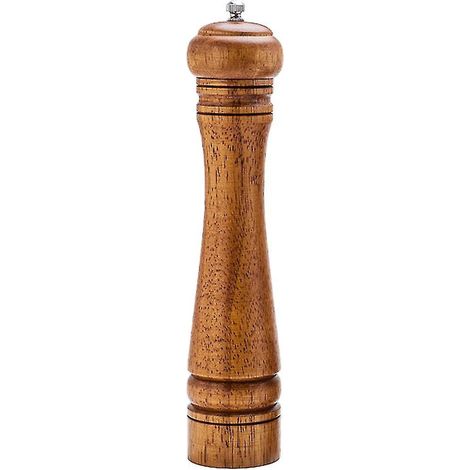 Pfeffermühle aus Holz, einstellbarer Mahlgrad, Keramikmahlwerk, Salzmühle – 25 cm (10 Zoll)