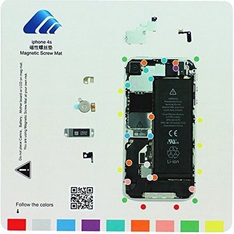 Pizarra magnética para organizar tornillos iphone 4S (1/2)