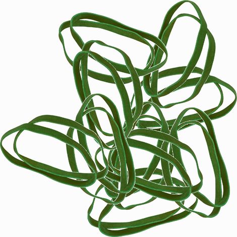 Banda de goma 30x5mm verde 90% caucho 1kg (1/2)