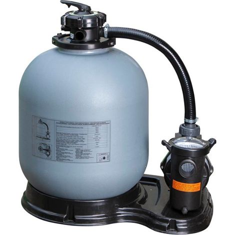 GRE – Filtre à sable pour piscine 10000 L/H – Cuve anticorrosion – Vanne 5 positions – Manomètre facile à lire – 1000W/230V (1/3)