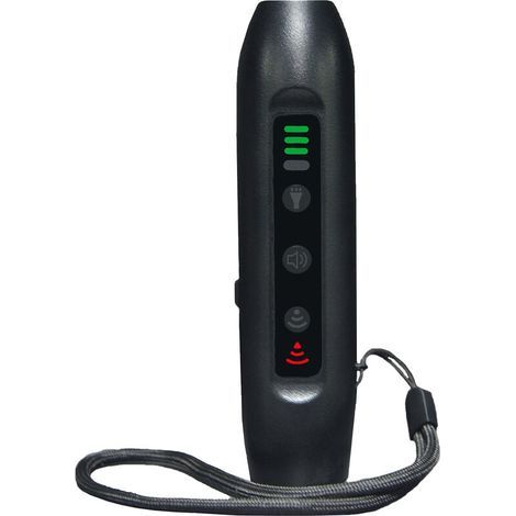 Répulsif à ultrasons pour chien à 3 modes, dresseur de chien rechargeable portable avec torche intelligente haute luminosité, dresseur de chien noir avec indicateur LED (1/5)
