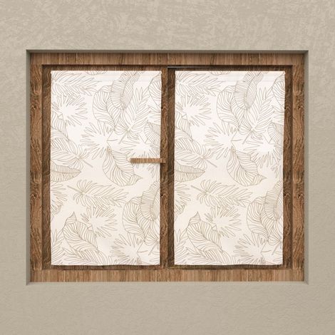 Paire de brise bise 60x120 cm CELIA taupe, par Soleil d'Ocre