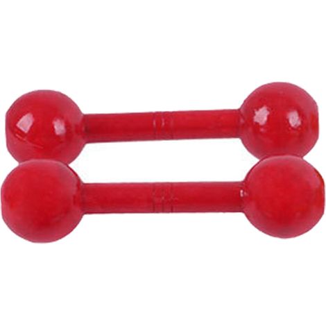 Haltère coloré en bois pour enfant, jouet d'entraînement de musculation, de Fitness, d'exercice de Sport (arrondi rouge)