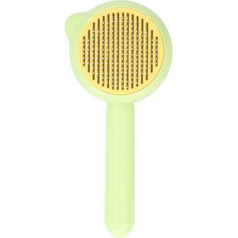Brosse pour chat à dents rondes douces pour la peau, anti-perte de poils, idéale pour poils longs et courts, vert (1/5)