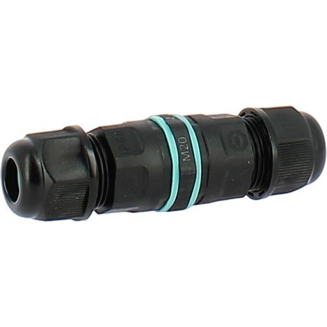 Arum Lighting – Connecteur étanche noir IP68 3 fils automatique – Pour câbles 0.5 à 2.5 mm² – Température de fonctionnement -40°C à 105°C – Utilisation extérieure