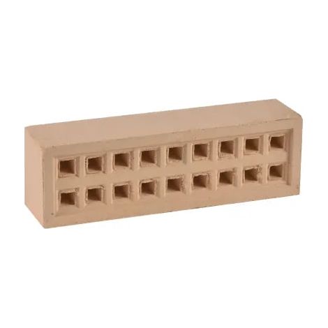 215mm x 65mm Square Hole Clay Air Brick Buff (9" x 3")