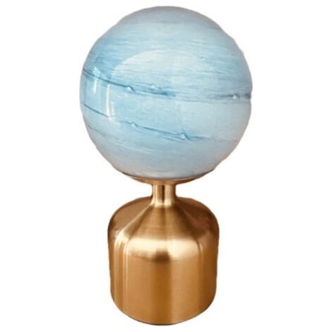 Veilleuse lunaire, lampe de chevet pour chambre à coucher, lampe décorative pour salon, lampe de bureau,rechargeable,bleu (1/2)