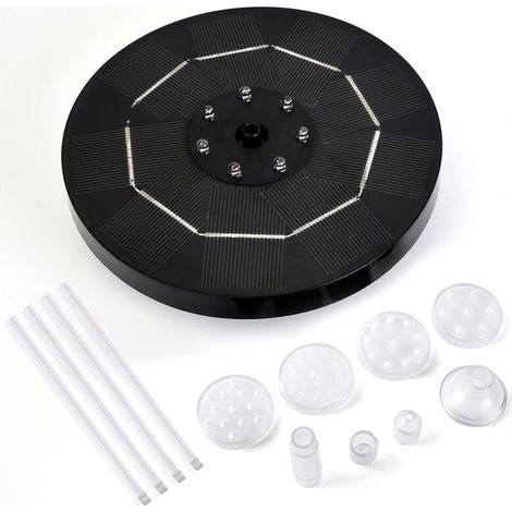 Solarbetriebene Springbrunnenpumpe, Teichpumpe, 3,5 W (transparentes Zubehör) (1/5)