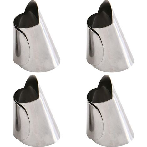 Lot de 4 protège-doigts en acier inoxydable pour couper et éplucher les légumes, râpe à fromage, protège-ongles en métal, ustensiles de cuisine pour la préparation des repas à la maison