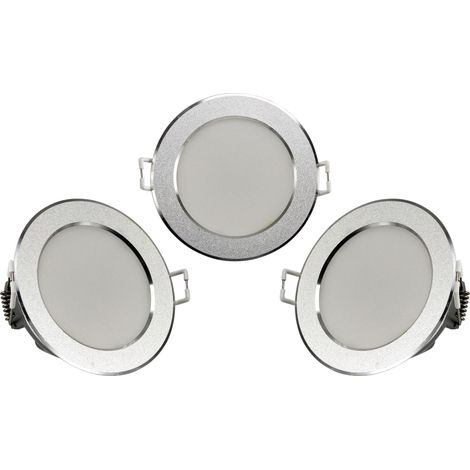 PHILIPS Spot encastrable, LED, 2700K, 3,5W, Argenté, Lot de 3