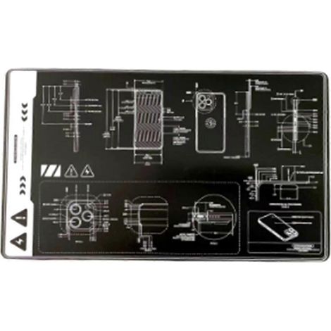 Tapis de soudure en silicone haute température résistant, plateforme de retouche antistatique ESD pour réparation par dessoudage, type : 719 (1/5)