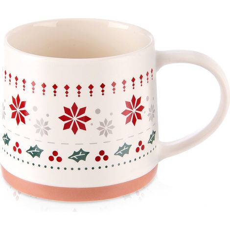 Porzellantasse für Kaffee und Tee, weiß, Küchengeschenk, 380 ml