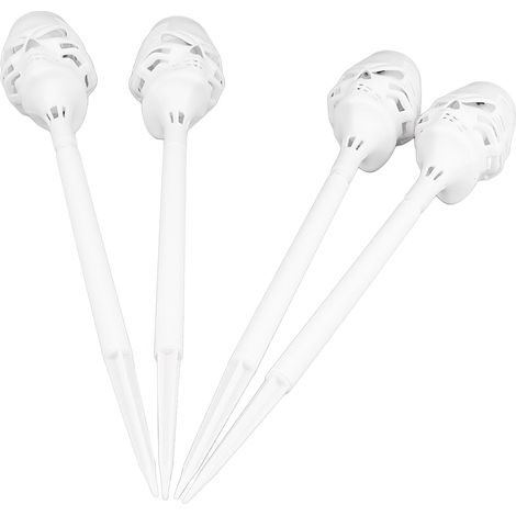 4er-Pack Solar-Totenkopffackeln mit flackernder Flamme, IP65 wasserdicht, Solar-Halloween-Totenkopfleuchten für die Außendekoration (1/5)