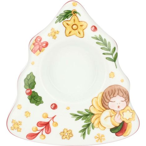 Porte-thé en Forme d'arbre en Porcelaine, 13,5 x 12 cm, Hauteur 4,5 cm (1/2)