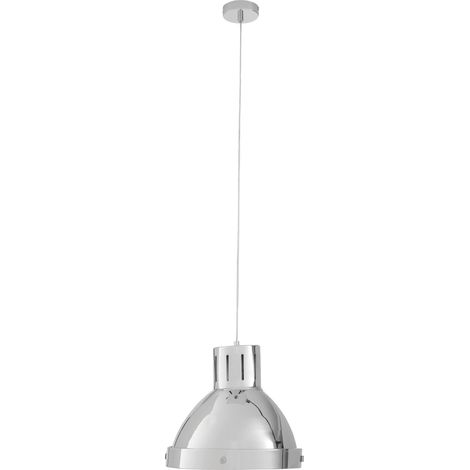 Premier Housewares Ceiling Lights Silver Finish Round Shape Pendant Light Antique Ceiling Lighting Contemporary Pendant Hanging Lighting For Ceiling w35 x d35 x h110cm (1/5)