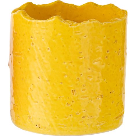 Cache pot fiesta jaune en céramique 15 cm (1/2)