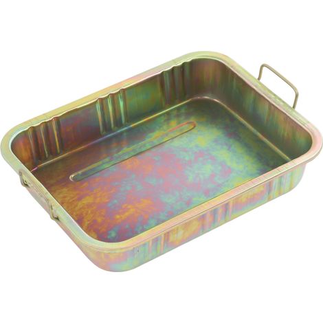 Bac de récupération d'huile en tôle galvanisée bac de vidange universel pour voiture moto bateau 500x380x95 mm (1/5)
