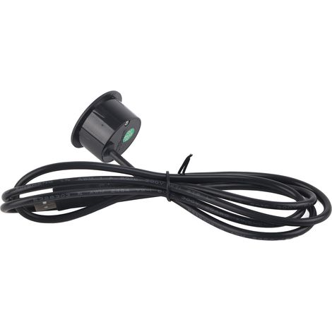Prise de charge USB encastrable pour canapé, meuble ou bureau - Double port USB avec câble 1,5m, noir. (1/5)