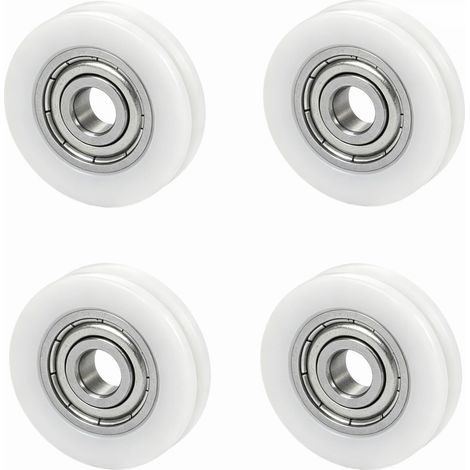 4 Pcs Metal V Groove Guide Bearing Taille 5×24×7mm (1/5)