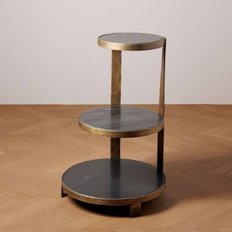 Table d'appoint Trinité marbre 61x41cm (1/5)