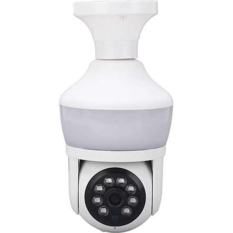 Caméra de sécurité ampoule 3MP, vision nocturne à 360°, Wi-Fi, double écran, audio bidirectionnel, détection de mouvement, 250 V, pour intérieur et extérieur. (1/5)