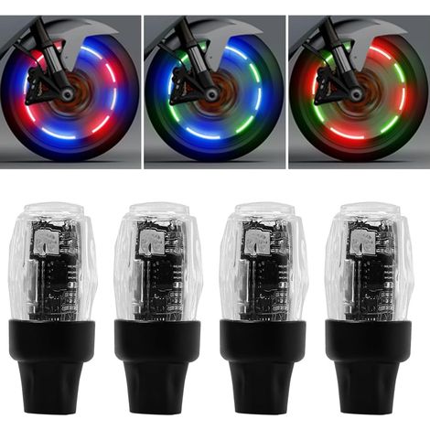 Lot de 4 capuchons de valve lumineux universels fluorescents - Accessoires automobiles pour pneus (1/5)