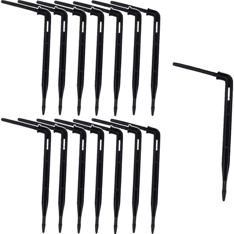 Kit d'irrigation micro goutte à goutte, goutteur flèche, débit réglable, Noir - 30pcs (1/2)