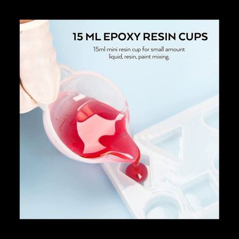 Tasse a Mesurer - Silicone - 250 ml et 100 ml - Pour Resine Epoxy et Melange Artistique - Kit Complet avec Batonnet Agitateur Pipette et Doigtier - 1 Tasse 250 ml + 4 Tasses 100 ml + 4 Batonnet + 5 Pi (1/5)