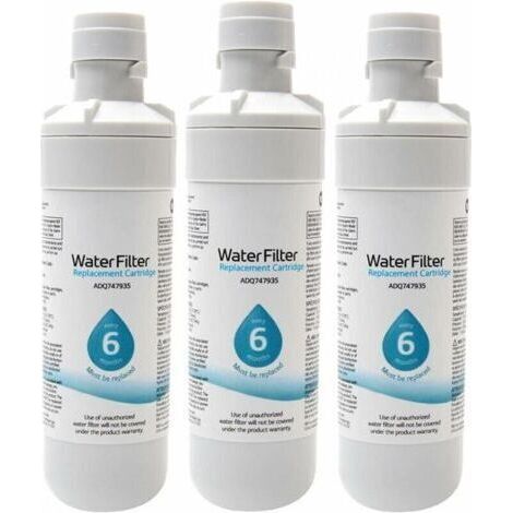 3 Packs LT1000P/PC/PCS Refrigerator Filter Cartridge, MDJ64844601, ADQ74793501, ADQ7479350 Replacement Refrigerator Water Filter (1/4)