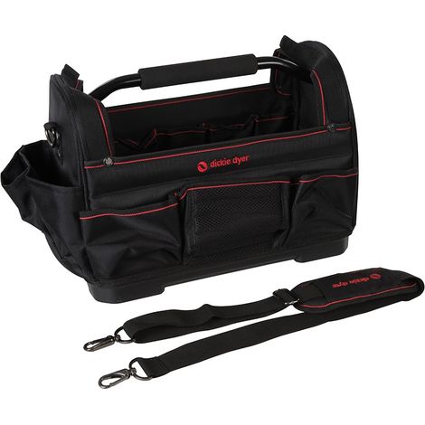 Sac à outils textile 430mm – Nylon anti-usure – Poignée acier et bandoulière – Poches intérieures et extérieures