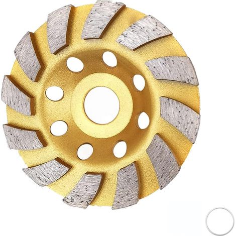Disque à meuler diamanté pour béton 115 mm pour le polissage et le nettoyage des surfaces en pierre, béton, marbre, roche et granit, meuleuse d'angle (1/5)