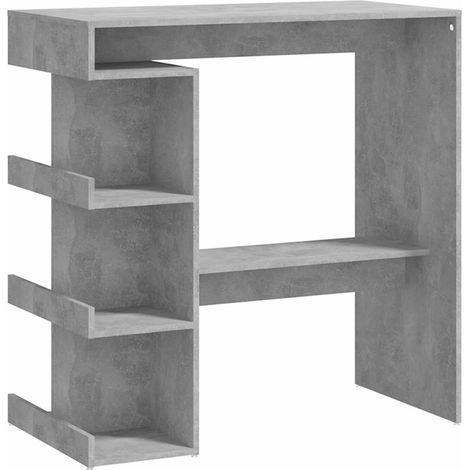 Maison Exclusive - Tavolo Bar con Ripiani Grigio Cemento 100x50x101,5cm Truciolato