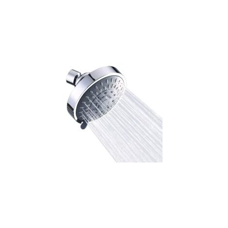 Pommeau Douche Fixe, Pomme de Douche Haute Pression, Pommeau Douche Pluie à Économie d'eau Ajustable 5 Réglages, Tête de Douche Pluie pour Salle de Bain, Chromé Poli, 2,5 GPM Ikodm - Crezuo (1/4)
